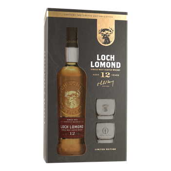 LOCH LOMOND 12YO Giftpack 0,70 ltr + 2 glazen
