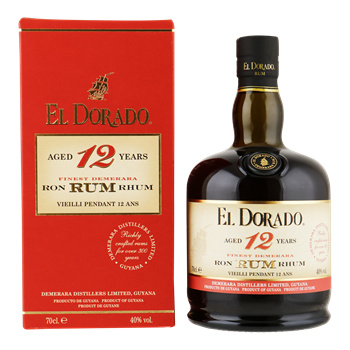 EL DORADO rum 12 Years Old 0,70 ltr.+ omdoos