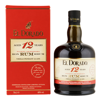 EL DORADO rum 12 Years Old 0,70 ltr.+ omdoos