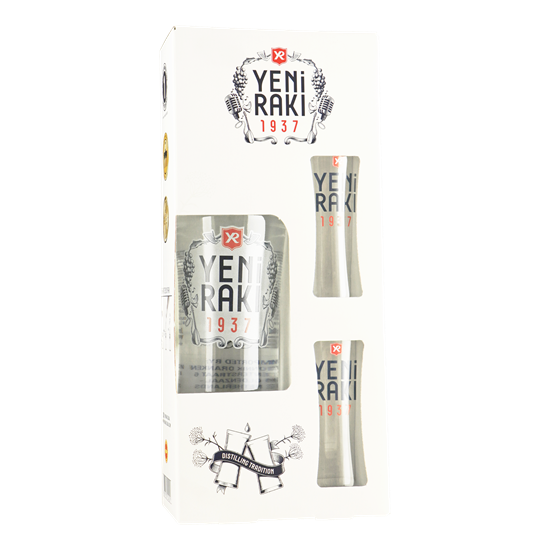 YENI Raki 0,70 ltr Geschenkverpakking + 2 Glazen