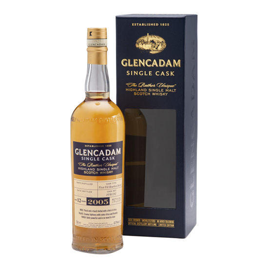 GLENCADAM 12YO Single Cask#1292 First Fill Bourbon 2005 0,70