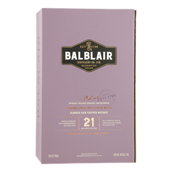 BALBLAIR 21YO Highland Single Malt Whisky 0,70 ltr