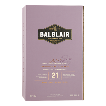 BALBLAIR 21YO Highland Single Malt Whisky 0,70 ltr