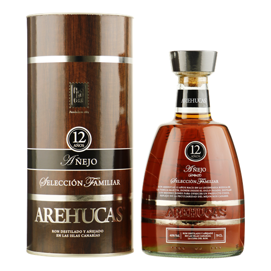 RON AREHUCAS Anejo Rum 12YO 0,70 ltr in tube