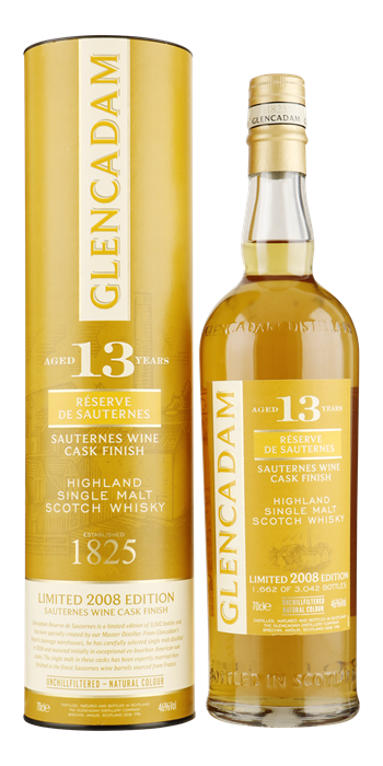 GLENCADAM 13YO Sauternes Cask Finish 2008 46% 0,70**