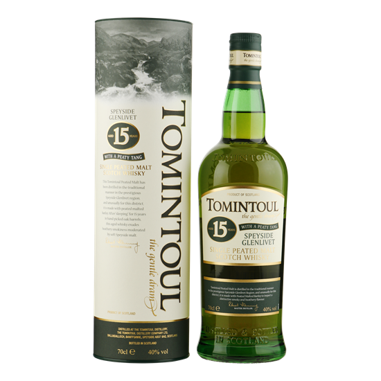 TOMINTOUL 15YO Peaty Tang Peated Single Malt Whisky 0,70 ltr