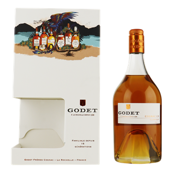 GODET Cognac VS 'Great Classics'0,70 ltr Giftpack + 2 glazen