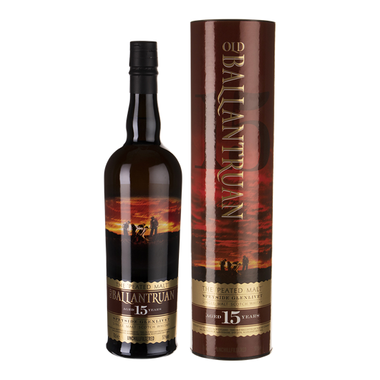 OLD BALLANTRUAN 15YO Speyside Single Malt Peated 0,70 ltr.