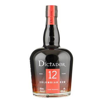 DICTADOR Aged Rum 12 Years 0,70 ltr giftpack + 2 glazen