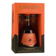 CARLOS I Brandy de Jerez + metal ice cubes