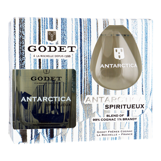 GODET Icy White Antarctica 0,50 ltr giftpack + glass