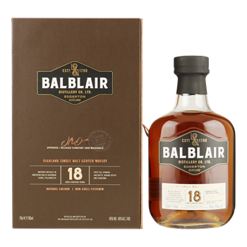 BALBLAIR 18YO Highland Single Malt Whisky 0,70 ltr