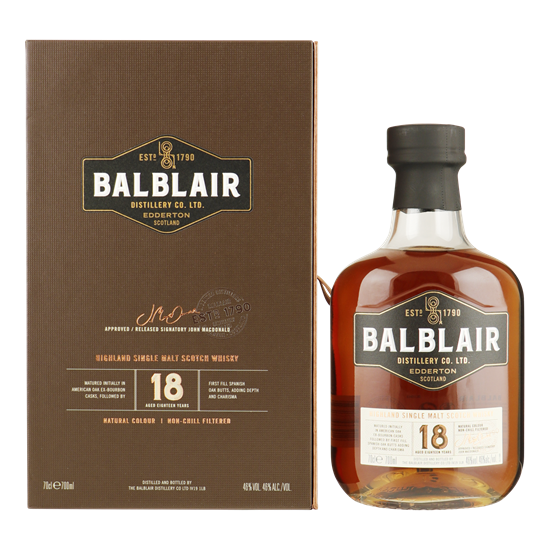 BALBLAIR 18YO Highland Single Malt Whisky 0,70 ltr