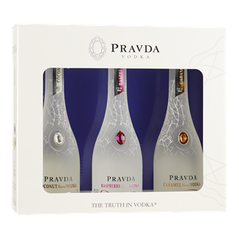 PRAVDA Vodka Flavours Giftpack 3x20cl (caram/raspb/coco)