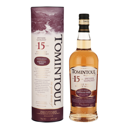 TOMINTOUL 15YO Portwood Finish 0,70 ltr