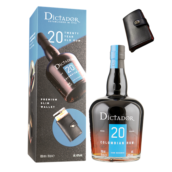 DICTADOR Aged Rum 20 Years 0,70 ltr giftpack + wallet