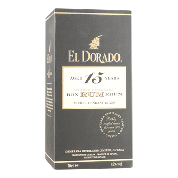 EL DORADO rum 15 Years Old 43% 0,70 ltr.+ omdoos