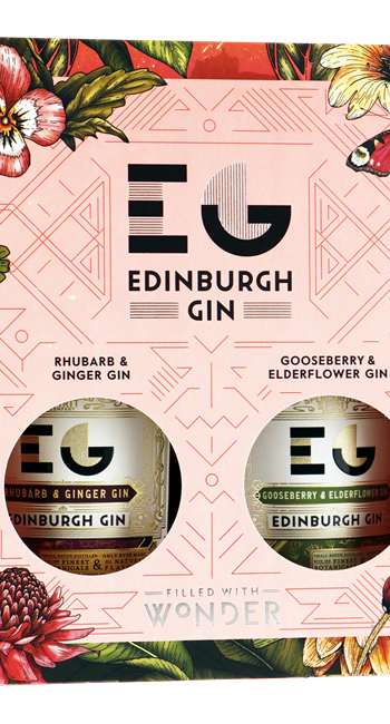 EDINBURGH Gin 2x20cl.Rhubarb&Ginger+Gooseberry&Elderflower