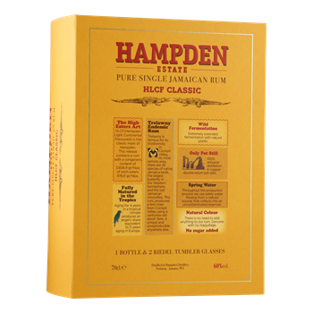 HAMPDEN Jamaican Rum Overproof 0,70 ltr coffret+2glazen