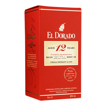 EL DORADO rum 12 Years Old 0,70 ltr.+ omdoos