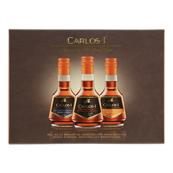 CARLOS I Miniset 3x5cl Regular/Amontillado/Pedro Ximenez