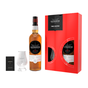 GLENGOYNE 12YO 'time keeper' giftpack met glas 0,70 ltr