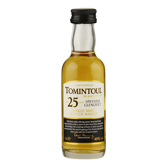 TOMINTOUL 25YO miniatuur
