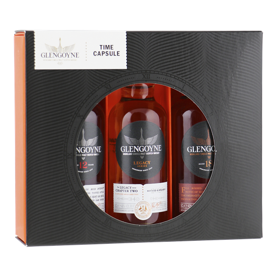 GLENGOYNE 'time keeper'giftpack 3x5cl (12YO/Legacy/18YO)