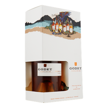 GODET Cognac VS 'Great Classics'0,70 ltr Giftpack + 2 glazen