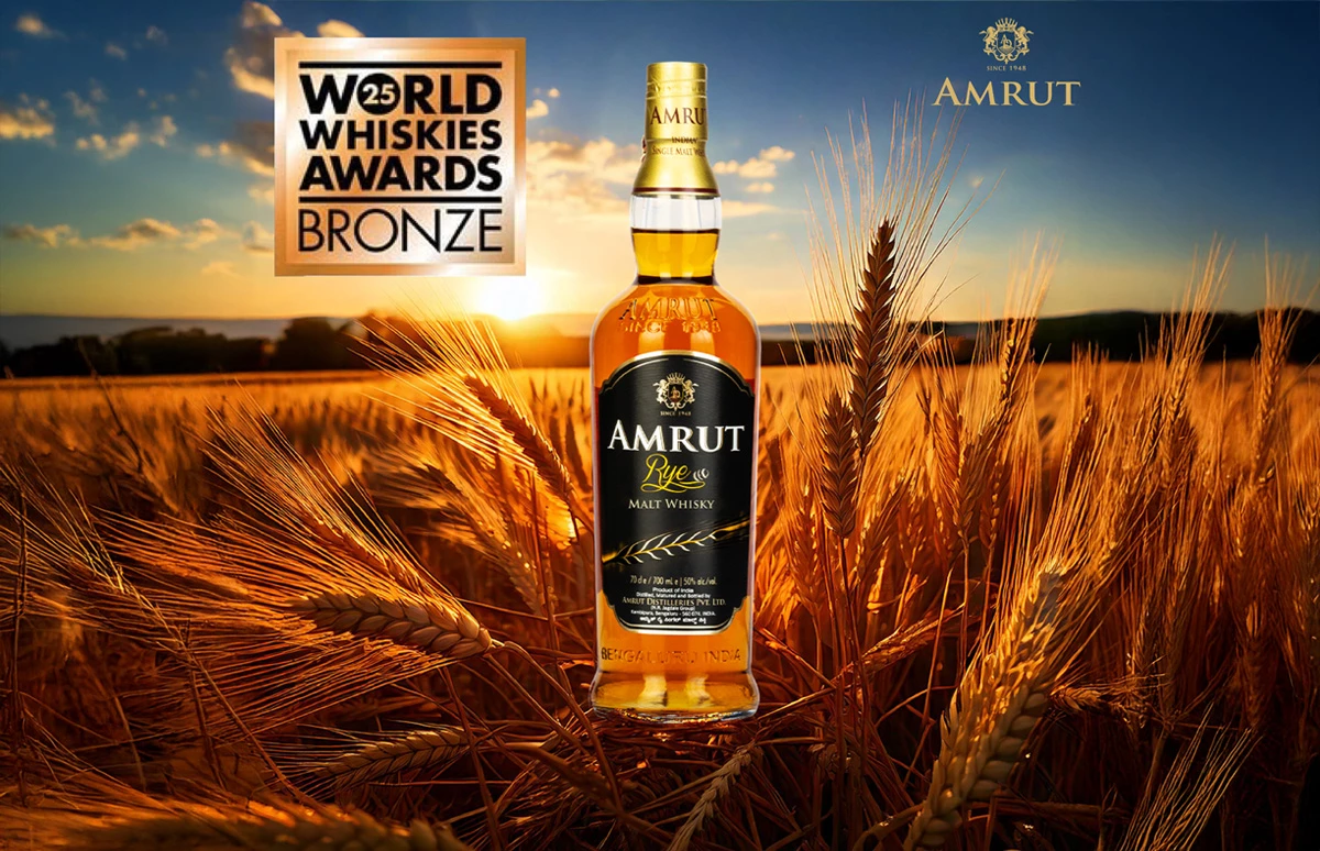 Amrut Rye Malt Whisky wint brons op World Whiskies Awards 2025