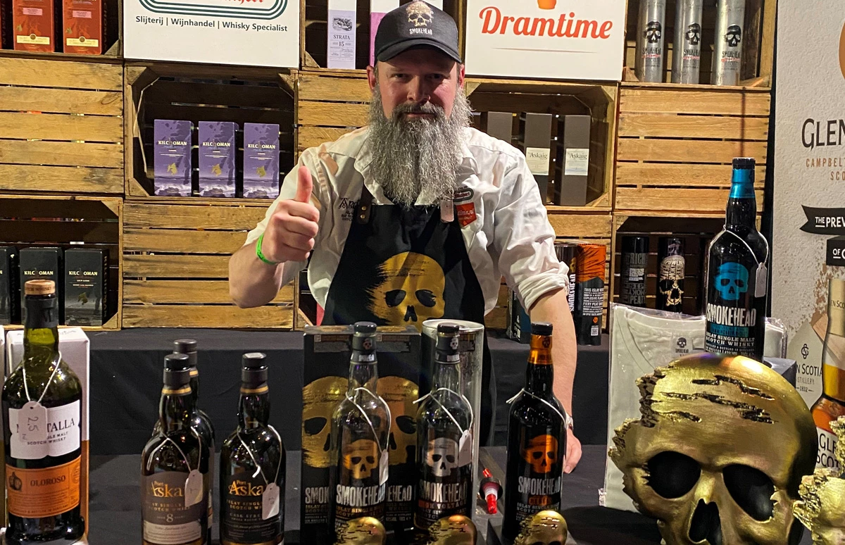 Smokehead Islay Single Malt Whisky op Bier en Whisky Festival Assen 2025