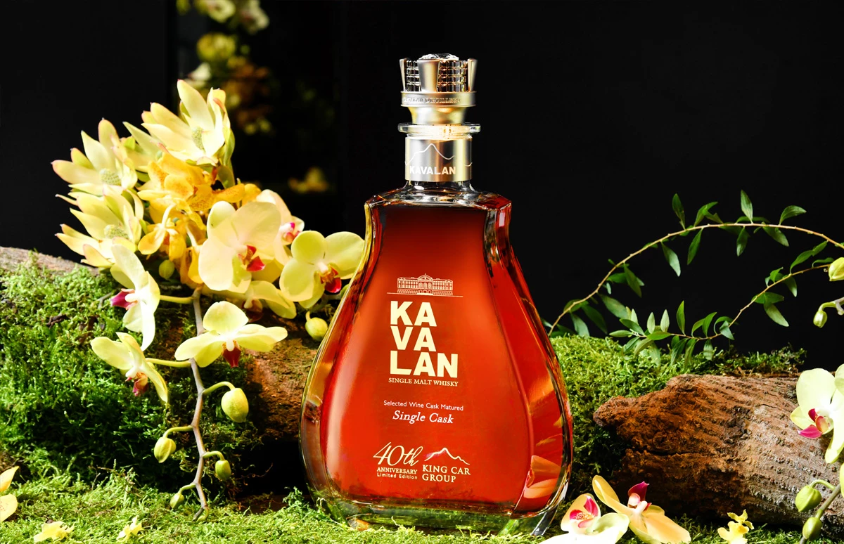 Kavalan Taiwanese Single Malt Whisky met jubileumfles ter ere van 40 jaar King Car
