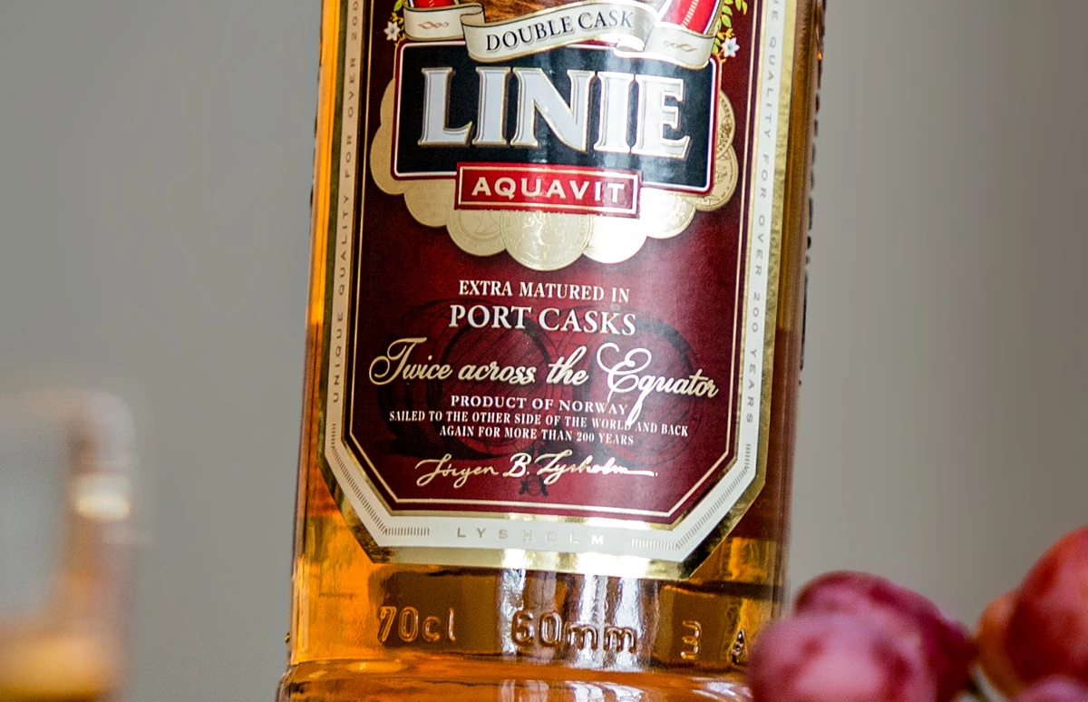 Aquavit uit Noorwegen - Linie Port Double Cask - finish op portvat