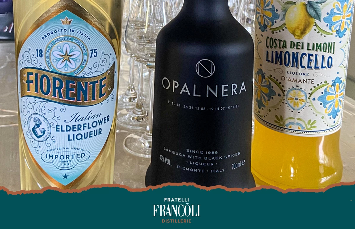 Fratello Hazelnut, Opal Nera sambuca en Costa dei Limoni limoncello