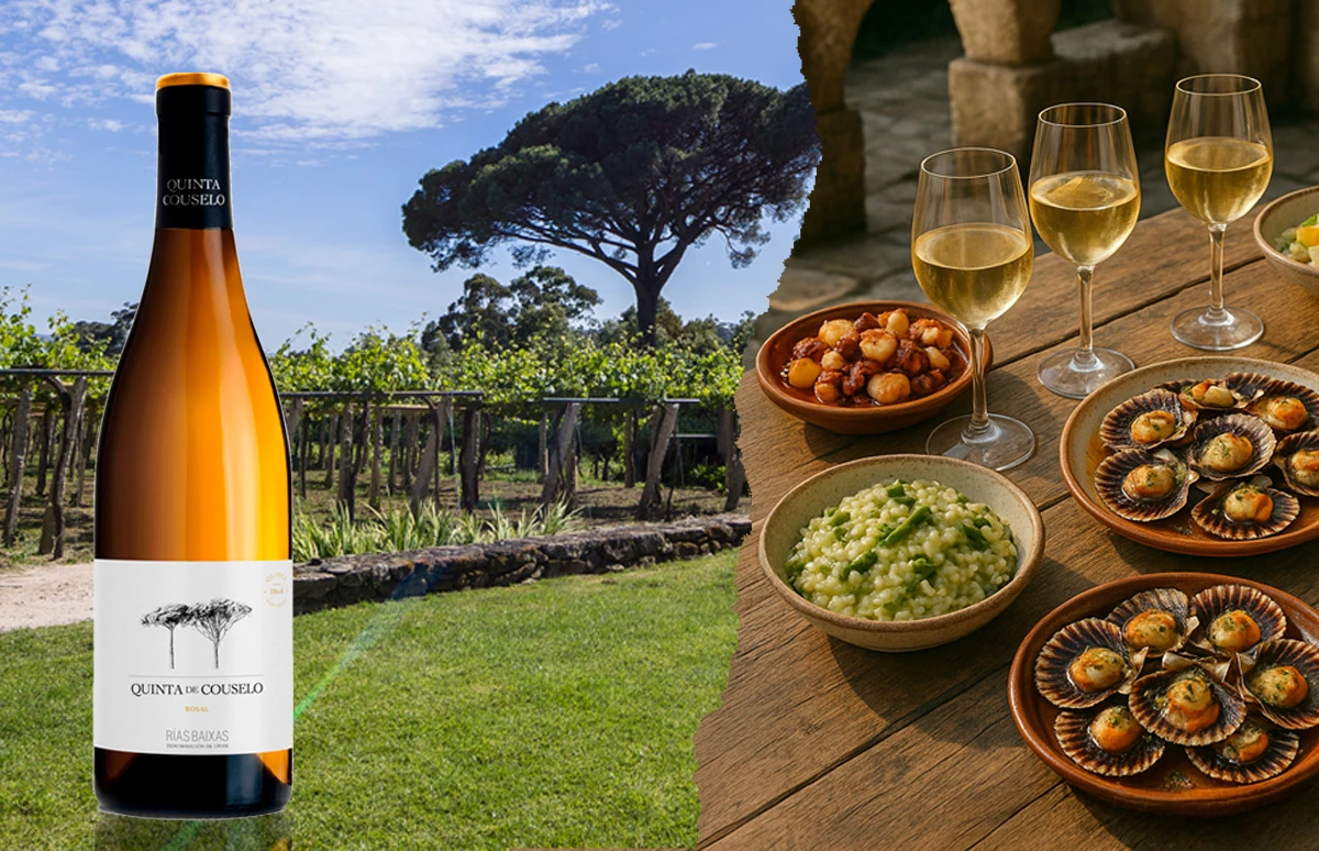 Quinta de Couselo Rosal 2023 met Zamburiñas a la plancha wijn en spijs combinatie Galicië
