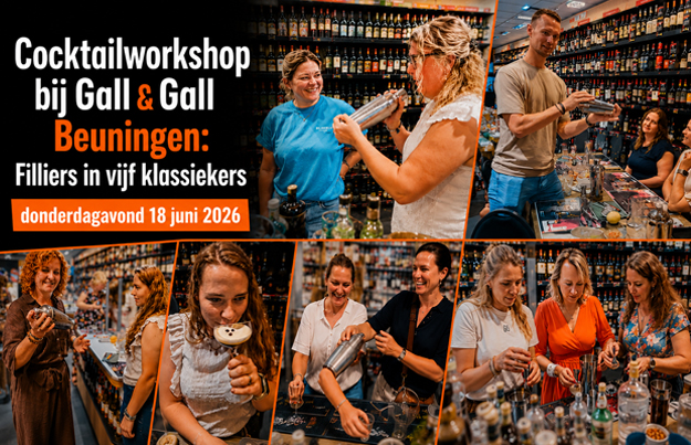Cocktailworkshop bij Gall & Gall Beuningen: Filliers in vijf klassiekers