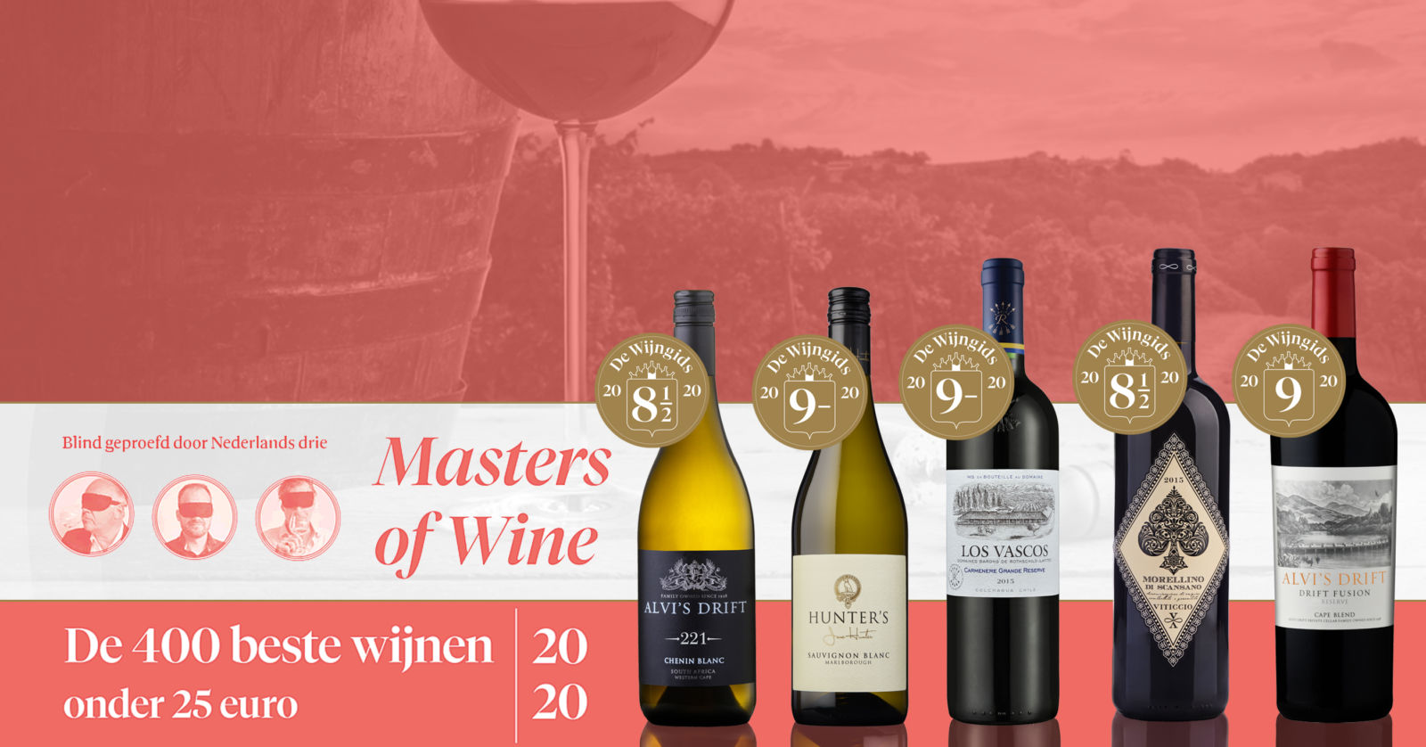 16 van onze wijnen bij de beste 400 wijnen onder de €25!