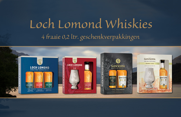 4 nieuwe interessante geschenkverpakkingen van Loch Lomond & Glen Scotia