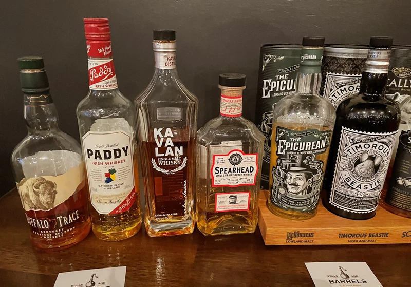 Verschillende soorten whisky