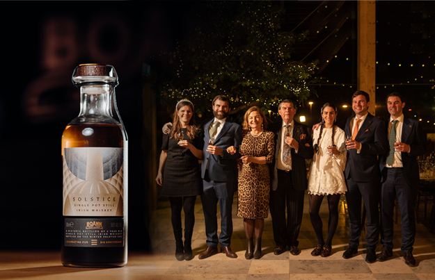 Boann viert winter solstice 2022 met 1e Drogheda whiskey in 160 jaar