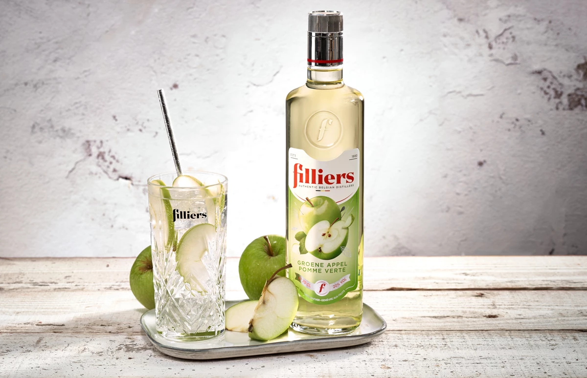 Verrassende fris-zure groene appel jenever van Filliers
