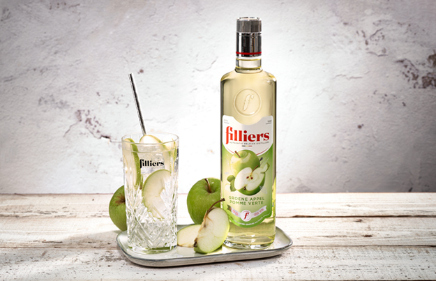 Verrassende fris-zure groene appel jenever van Filliers