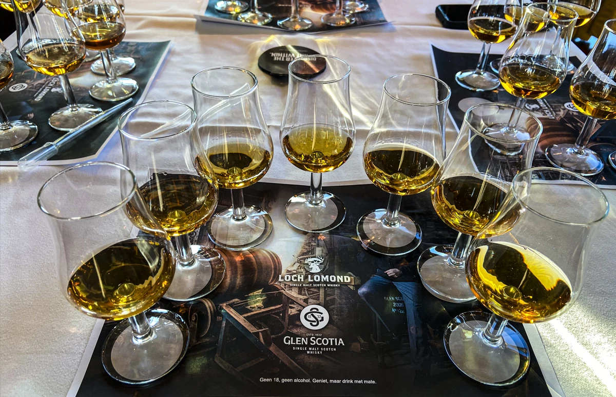 Line-up tasting 2 | Glen Scotia - Whiskycruise op de Duitse Rijn met Loch Lomond en Glen Scotia 
