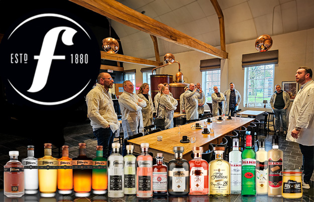 Nederlandse slijters bezoeken veelzijdige distilleerderij van Filliers