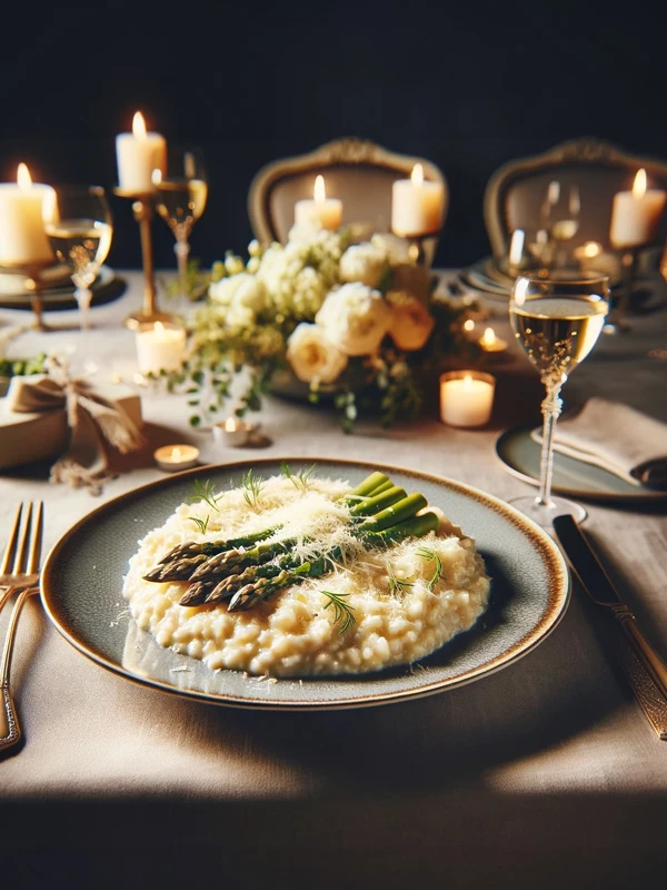 Wijn en spijs - Asperge risotto met Parmezaanse kaas