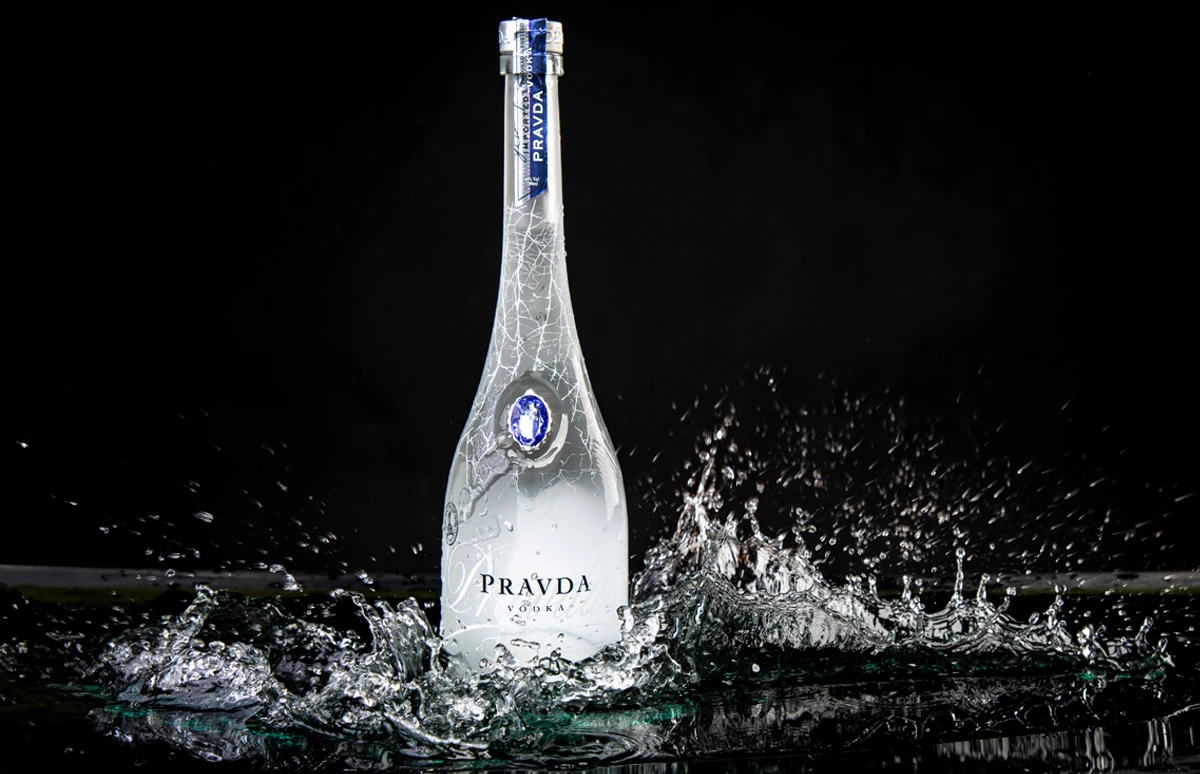 Pravda Vodka wordt vijf keer gedistilleerd