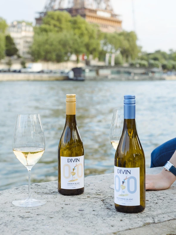 Alcoholvrije wijnen Divin Chenin Blanc en Divin Sauvignon Blanc