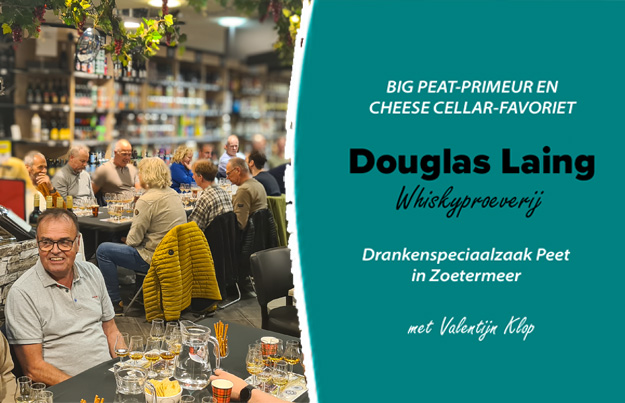 Big Peat-primeur en Cheese Cellar-favoriet bij whiskyproeverij in Zoetermeer