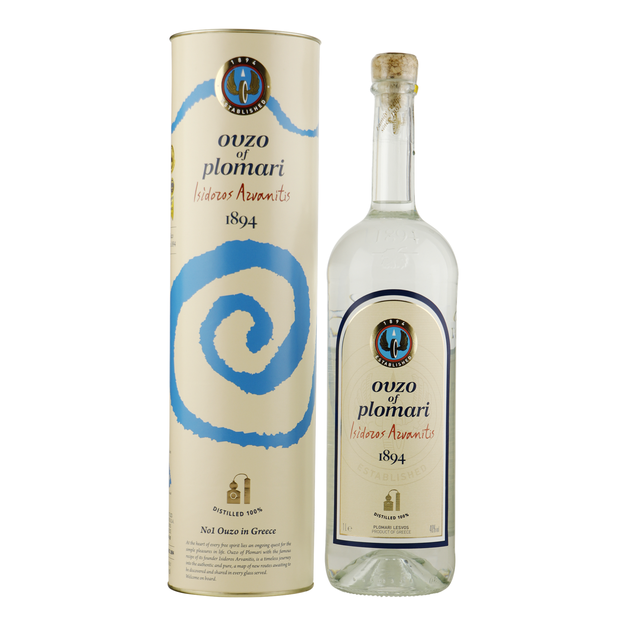 PLOMARI Ouzo 40% 1,0 ltr | Monnik Dranken De