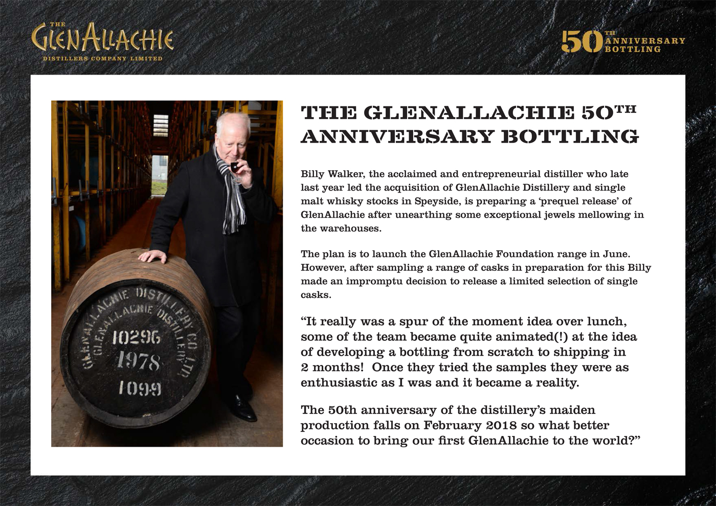 The GlenAllachie 50th Anniversary